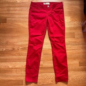 Red LEI pants